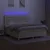 Produktbild 4 för Ramsäng med madrass & LED gräddvit 160x200 cm tyg
