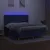 Produktbild 4 för Ramsäng med madrass & LED blå 160x200 cm tyg