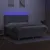 Produktbild 4 för Ramsäng med madrass & LED ljusgrå 180x200 cm tyg