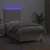 Produktbild 4 för Ramsäng med bäddmadrass & LED cappuccino 80x200 cm konstläder