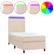 Produktbild 2 för Ramsäng med bäddmadrass & LED cappuccino 90x190 cm konstläder