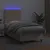 Produktbild 4 för Ramsäng med bäddmadrass & LED cappuccino 90x190 cm konstläder