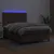 Produktbild 4 för Ramsäng med madrass & LED brun 140x190 cm konstläder