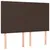 Produktbild 7 för Ramsäng med madrass & LED brun 140x190 cm konstläder