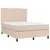 Produktbild 3 för Ramsäng med bäddmadrass & LED cappuccino 140x190 cm konstläder