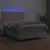 Produktbild 4 för Ramsäng med bäddmadrass & LED cappuccino 140x190 cm konstläder
