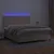 Produktbild 4 för Ramsäng med bäddmadrass & LED cappuccino 160x200 cm konstläder