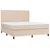Produktbild 3 för Ramsäng med bäddmadrass & LED cappuccino 180x200 cm konstläder