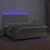 Produktbild 4 för Ramsäng med bäddmadrass & LED cappuccino 180x200 cm konstläder