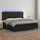 Ramsäng med madrass & LED svart 200x200 cm konstläder
