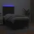 Produktbild 4 för Ramsäng med madrass & LED svart 90x190 cm konstläder