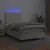 Produktbild 4 för Ramsäng med madrass & LED gräddvit 120x200 cm konstläder