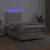 Produktbild 4 för Ramsäng med bäddmadrass & LED cappuccino 120x200 cm konstläder