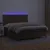 Produktbild 4 för Ramsäng med madrass & LED brun 140x190 cm konstläder
