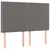 Produktbild 7 för Ramsäng med madrass & LED grå 140x190 cm konstläder
