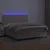 Produktbild 4 för Ramsäng med bäddmadrass & LED cappuccino 140x190 cm konstläder