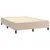 Produktbild 5 för Ramsäng med bäddmadrass & LED cappuccino 140x190 cm konstläder