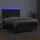 Ramsäng med madrass & LED svart 140x200 cm konstläder