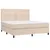Produktbild 3 för Ramsäng med bäddmadrass & LED cappuccino 180x200 cm konstläder