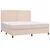 Produktbild 3 för Ramsäng med bäddmadrass & LED cappuccino 200x200 cm konstläder