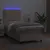 Produktbild 4 för Ramsäng med bäddmadrass & LED cappuccino 80x200 cm konstläder
