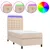 Produktbild 2 för Ramsäng med bäddmadrass & LED cappuccino 90x190 cm konstläder