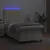 Produktbild 4 för Ramsäng med madrass & LED gräddvit 100x200 cm konstläder