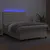 Produktbild 4 för Ramsäng med madrass & LED gräddvit 140x190 cm konstläder