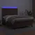 Produktbild 4 för Ramsäng med madrass & LED brun 140x190 cm konstläder
