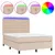 Produktbild 2 för Ramsäng med bäddmadrass & LED cappuccino 140x190 cm konstläder