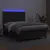 Produktbild 4 för Ramsäng med madrass & LED svart 140x200 cm konstläder