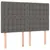 Produktbild 7 för Ramsäng med madrass & LED grå 140x200 cm konstläder