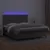 Produktbild 4 för Ramsäng med madrass & LED grå 180x200 cm konstläder