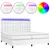 Produktbild 2 för Ramsäng med madrass & LED vit 200x200 cm konstläder