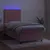 Produktbild 4 för Ramsäng med madrass rosa & LED 80x200 cm sammet