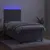 Produktbild 4 för Ramsäng med madrass & LED ljusgrå 90x190 cm sammet