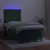 Produktbild 4 för Ramsäng med madrass & LED mörkgrön 90x190 cm sammet