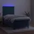 Produktbild 4 för Ramsäng med madrass & LED mörkblå 90x190 cm sammet