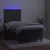 Produktbild 4 för Ramsäng med madrass & LED mörkgrå 90x200 cm sammet