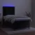 Produktbild 4 för Ramsäng med madrass & LED svart 90x200 cm sammet