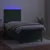 Produktbild 4 för Ramsäng med madrass & LED mörkgrön 90x200 cm sammet