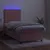 Produktbild 4 för Ramsäng med madrass rosa & LED 90x200 cm sammet