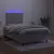 Produktbild 4 för Ramsäng med madrass & LED ljusgrå 120x200 cm sammet