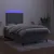 Produktbild 4 för Ramsäng med madrass & LED mörkgrå 120x200 cm sammet