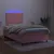 Produktbild 4 för Ramsäng med madrass rosa & LED 120x200 cm sammet