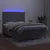 Produktbild 4 för Ramsäng med madrass & LED ljusgrå 140x190 cm sammet