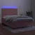 Produktbild 4 för Ramsäng med madrass rosa & LED 140x200 cm sammet