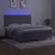 Produktbild 4 för Ramsäng med madrass & LED ljusgrå 160x200 cm sammet
