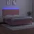 Produktbild 4 för Ramsäng med madrass rosa & LED 160x200 cm sammet