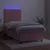 Produktbild 4 för Ramsäng med madrass rosa & LED 80x200 cm sammet